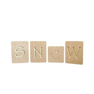 Snow Letter Blocks