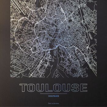 Toulouse poster - Minimalist map - 30 x 40 cm 3