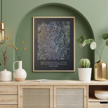 Bordeaux poster - Minimalist map - 30 x 40 cm 1