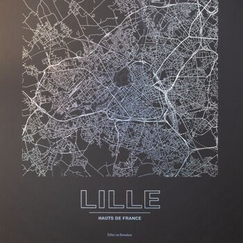 Poster Lille - Minimalist map - 30 x 40 cm 3