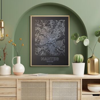 Poster Nantes - Minimalist map - 30 x 40 cm 1