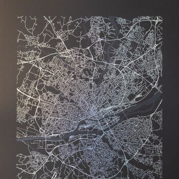 Poster Nantes - Minimalist map - 30 x 40 cm 3