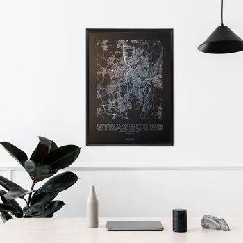 Strasbourg poster - Minimalist map - 30 x 40 cm 2