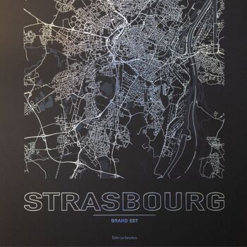 Strasbourg poster - Minimalist map - 30 x 40 cm 3