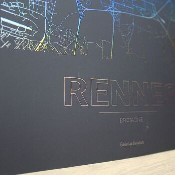 Rennes poster - Minimalist map - 30 x 40 cm 5