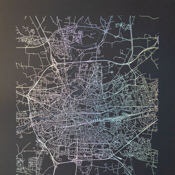 Rennes poster - Minimalist map - 30 x 40 cm 3