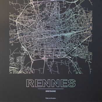 Rennes poster - Minimalist map - 30 x 40 cm 4