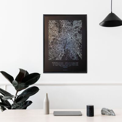 Manifesto di Tolosa - Mappa minimalista - 50 x 70 cm