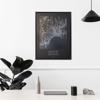 Bonito póster - Mapa minimalista - 50 x 70 cm