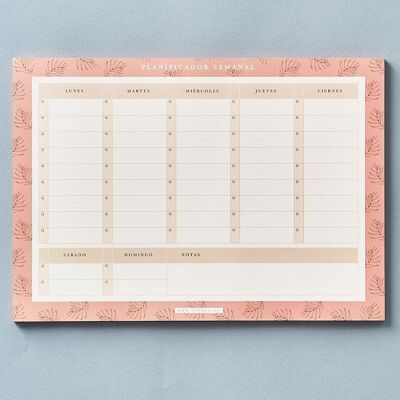 Weekly planner pad A4 Pink