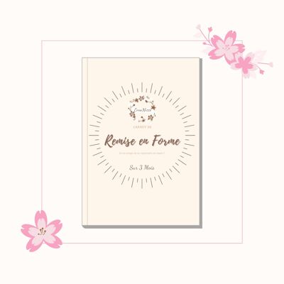 Carnet de Remise en Forme Beige 3 mois - Blanc Blanc