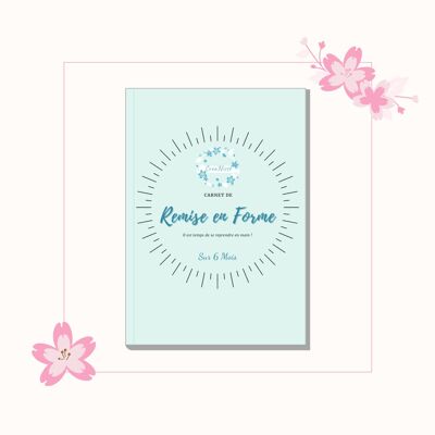 Cuaderno Fitness Verde Agua 6 meses Sin Personalización