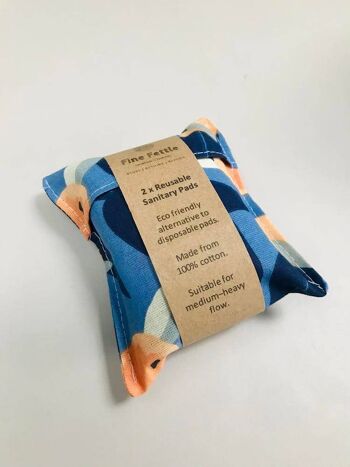 Serviette menstruelle hygiénique réutilisable flux moyen à abondant 1