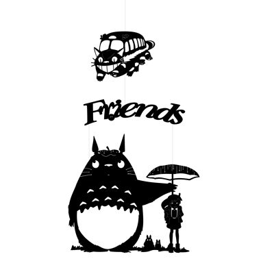 decorative mobile Totoro "Friends"
