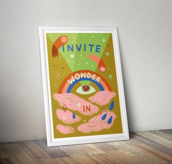 Invitez Wonder In Art Print, Mindful Positive Dreamy Wall Art 1