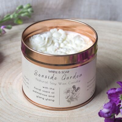 Myrtle & Soap SEASIDE GARDEN hand-poured natural soy wax candle