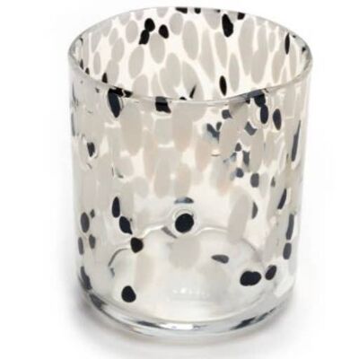 Large Vogue Patterned & Pearlised Candle