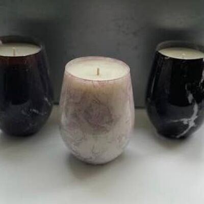 Marble and Coloured Stemless Candles