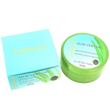 Ammuri Aloe Vera gel 100% pur bio et naturel pour le visage, le corps et les cheveux, Apaisant et hydratant pour tous les types de peau 1 Pack (1x300 g) 2