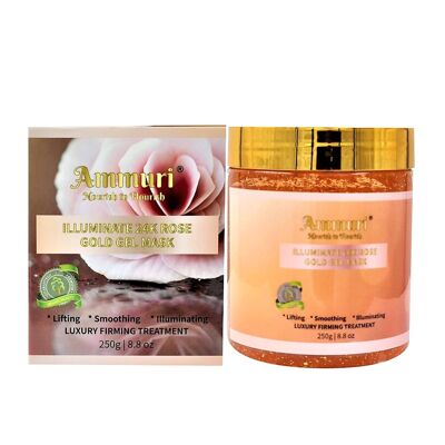 Ammuri Anti Aging Illuminate 24K Rose Gold Collagen Mask Trattamento di lusso