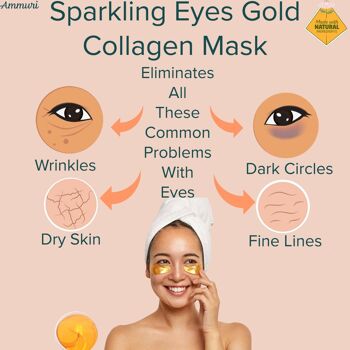Ammuri Sparkling Collagen Gold Eyes Mask under Eye Patches Anti Rides 3
