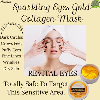 Ammuri Sparkling Collagen Gold Eyes Mask under Eye Patches Anti Rides 4
