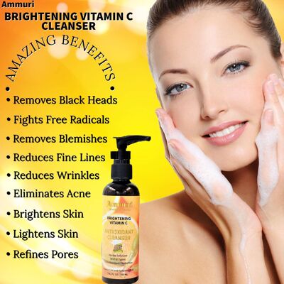 Ammuri Vitamin C Cleanser mit Hyaluronsäure-Kräuteraufguss, starkes Antioxidans