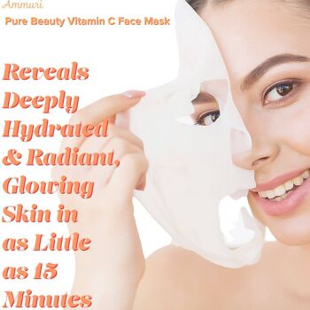 Ammuri Vitamine C Masque facial Acide hyaluronique Antioxydant Anti-âge Anti-rides 2