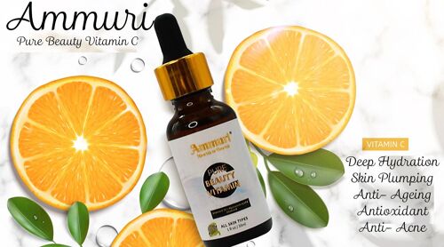 Ammuri Vitamin C Serum Anti Aging Added Vitamin E Hyaluronic Acid Anti Wrinkle