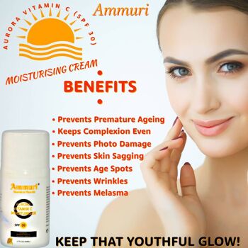 Ammuri VITAMIN C SPF 30 Crème Formule Double Complexe Anti-Rides et Anti-âge 2