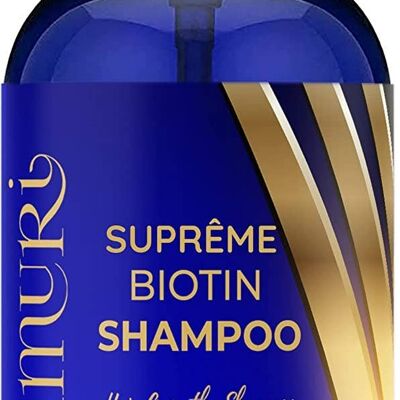 Biotin Champú para la caída del cabello - Champú para el crecimiento del cabello para hombres - Champú para la caída del cabello para mujeres - Champú bloqueador de DHT - Anticaspa - 473 ml