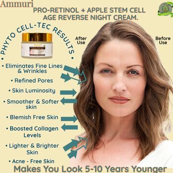 Pro Retinol Apple Stem Cell Crème anti-âge Age Reverse Phyto Cell Tec Résultats prouvés pour l'anti-âge 2