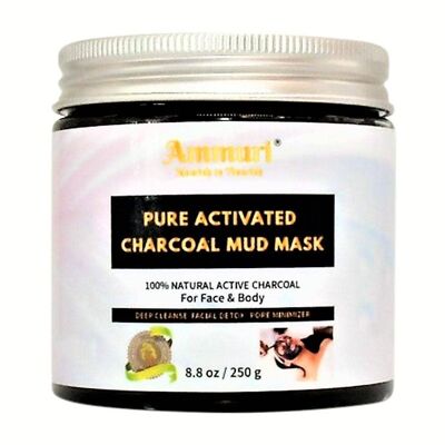 Pure Activated Charcoal Face & Body Mud Mask for Men & Women 250g