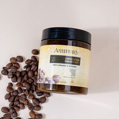 Pure Arabica Coffee Scrub Added Dead Sea Salt 100 % Organic & Natural