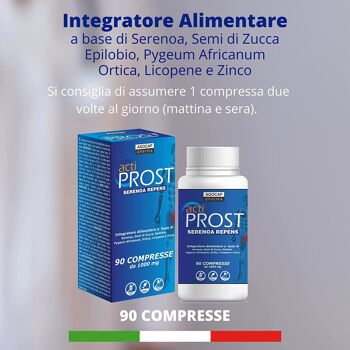Supplément Actiprost prostate, à base de Serenoa Repens avec Graines de Courge, Pygeum Africanum, Epilobium, Ortie, Lycopène 2