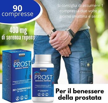Supplément Actiprost prostate, à base de Serenoa Repens avec Graines de Courge, Pygeum Africanum, Epilobium, Ortie, Lycopène 4