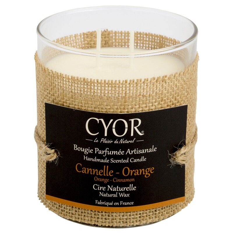 Vela perfumada grande de canela y naranja