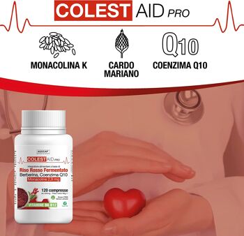 Colestaid Pro à base de riz rouge fermenté, berbérine, monacoline K, chardon-marie, coenzyme Q10 | Vitamines B6, B12 et acide folique 2