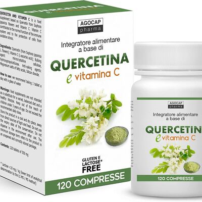 Quercetina y vitamina C para estimular el sistema inmunológico - Suministro para 4 meses