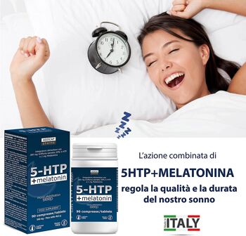 5-HTP et Mélatonine, Favorise la bonne humeur et le sommeil | 90 comprimés, 300 mg de Griffonia titré à 20%, 1 mg de Mélatonine | Produits de sommeil, Aide à l'humeur | Agocap, Griffonia Forte 4
