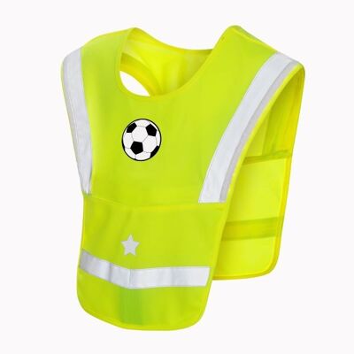 Cape d'avertissement LED pour enfant - jaune - football