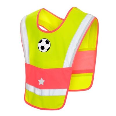 Cape d'avertissement LED pour enfant - rose - football