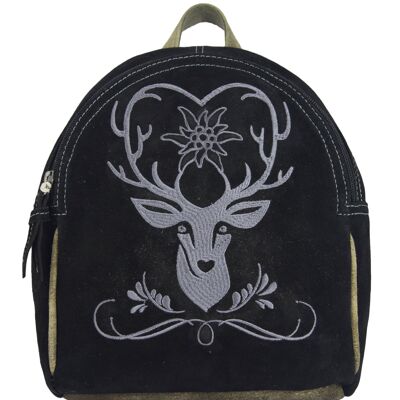 Bolso tradicional DOMELO, mochila de cuero para Oktoberfest. Mochila pequeña tipo dirndl con bordado