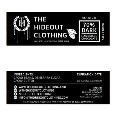 70% Dark Handmade Chocolate (Made with 100% Trinitario Cacao Beans)
