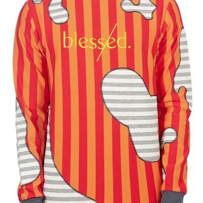 YK Blessed Patchwork Long Sleeve Tee