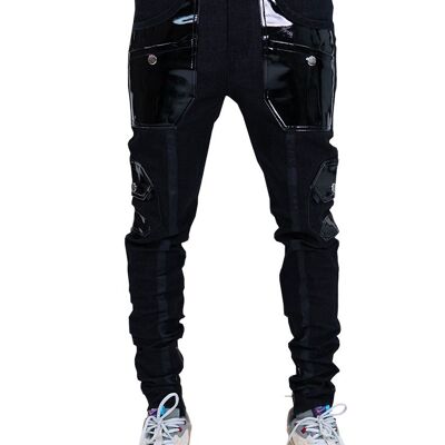 Jeans de mezclilla octogonal