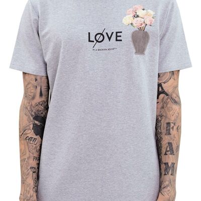 Broken Xociety Roses Pocket Tee - L