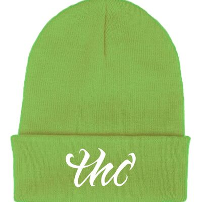 THC Logo Beanie - Lime Green