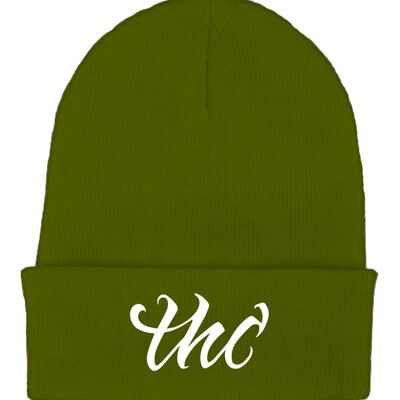 THC Logo Beanie - Olive Green