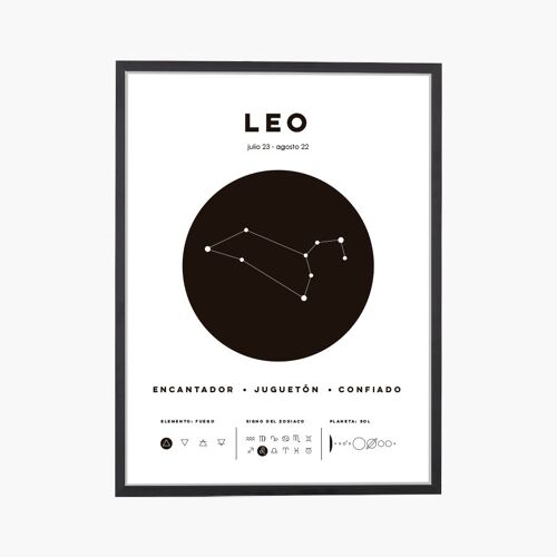 Leo Zodiac Sign Art Print